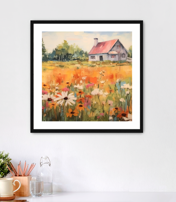 Farmhouse Floral - Framed Fine Art Print