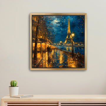 Paris Night - Framed Canvas Print