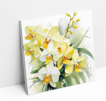 Yellow Orchids - Printed Canvas