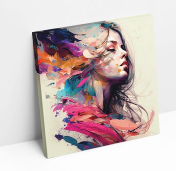 Abstract Beautiful Face - Printed Canvas