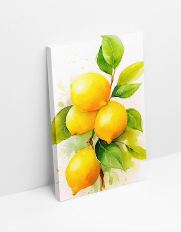 Lemons Watercolors - Printed Canvas