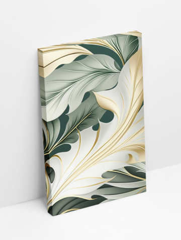 Sage Green Abstract - Printed Canvas