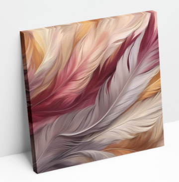 Luxurious Warm Feathers - Printed Canvas