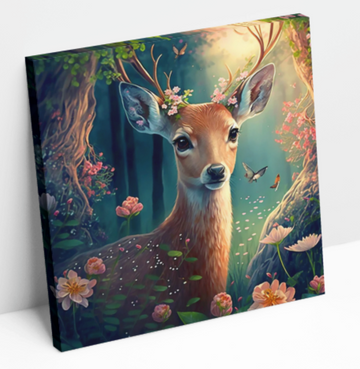 Deer in the Forest  - Printed Canvas