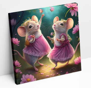 Dancing Mice - Printed Canvas