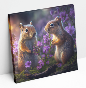 Squirrels in Conversation - Printed Canvas