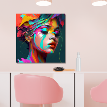 Painted Lady Face - Printed Canvas