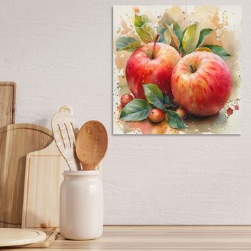 Watercolor Apples- Printed Canvas
