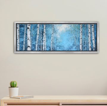 Blue Birch - Framed Canvas Print