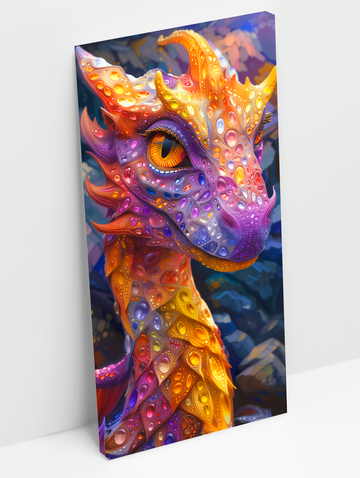 Bejeweled Dragon - Printed Canvas