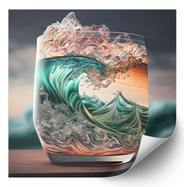 Waves in a Cocktail Glass - Fine Art Poster