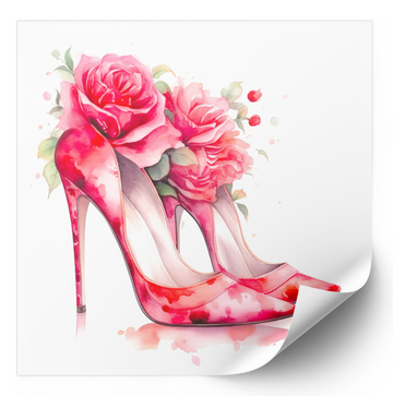 Watercolor Red Heels - Fine Art Poster
