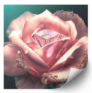 Pink Diamond Rose - Fine Art Poster