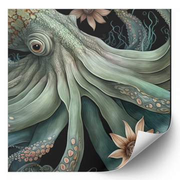 Octopus Floral - Fine Art Poster