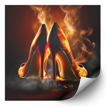 Fantasy Hot Heels of Fire - Fine Art Poster