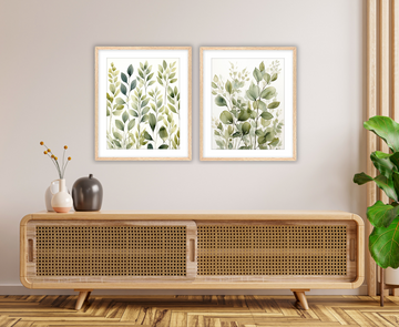 Minimalist Leaves Set - Framed Fine Art Prints