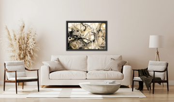 Abstract Translucent Tangle - Framed Canvas Print