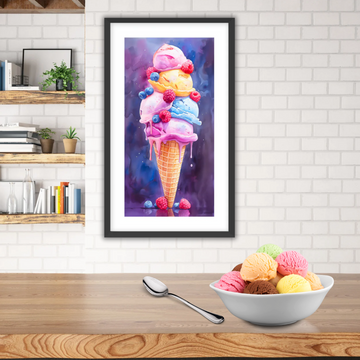 Ice Cream Bliss - Framed Fine Art Print
