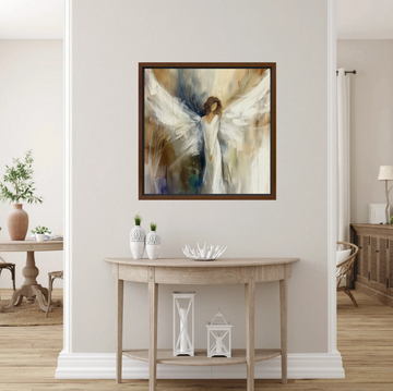 Angelic Neutral - Framed Canvas Print