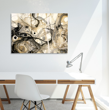 Abstract Translucent Tangle - Printed Canvas
