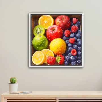 Box of Fruit - Framed Canvas Print