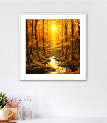 Golden Forest - Framed Fine Art Print