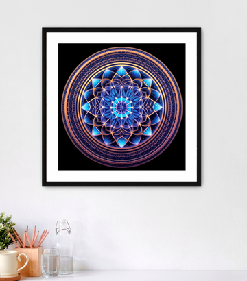 Holographic Mandala - Framed Fine Art Print