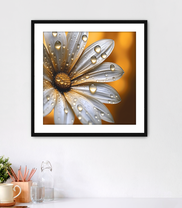 Metallic Daisy - Framed Fine Art Print