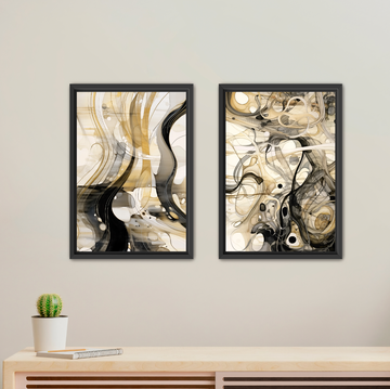 Abstract Transclucent Set - Framed Canvases