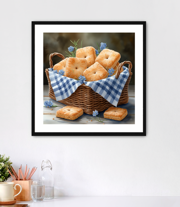 Basket of Biscuits - Framed Fine Art Print