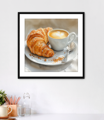 Watercolor Croissant - Framed Fine Art Print