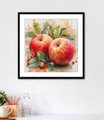 Watercolor Apples - Framed Fine Art Print