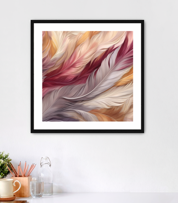 Luxurious Warm Feathers - Framed Fine Art Print