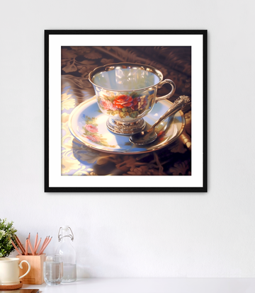 Ornate Tea Cup - Framed Fine Art Print