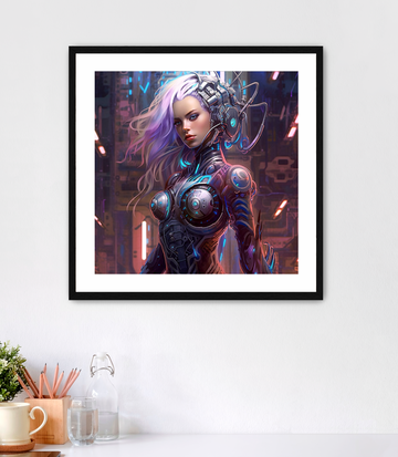 Cyborg Beauty - Framed Fine Art Print