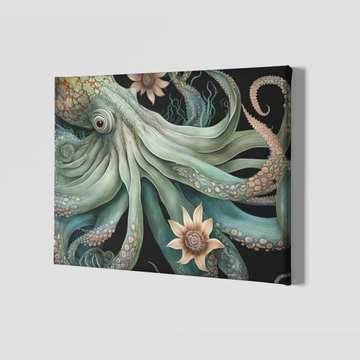 Octopus Floral - Printed Canvas