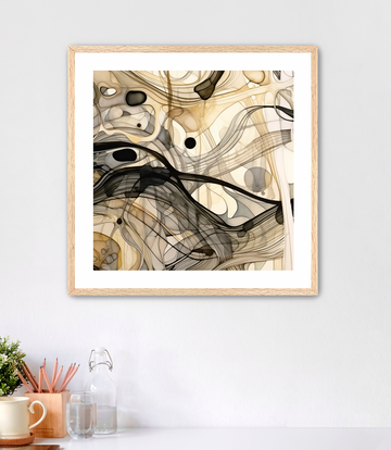 Abstract Translucent Tangle - Framed Fine Art Print