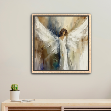 Angelic Neutral - Framed Canvas Print