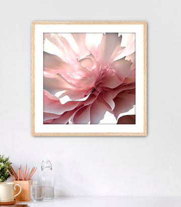 Pink Petals Abstract - Framed Fine Art Print