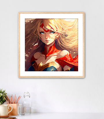Superhero Blonde - Framed Fine Art Print