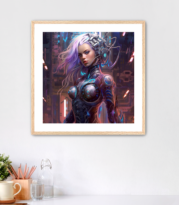 Cyborg Beauty - Framed Fine Art Print