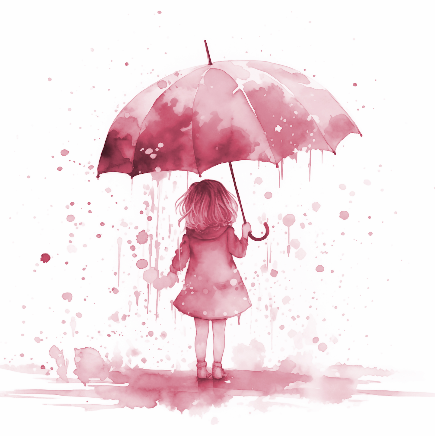 pink Umbrella Girl 