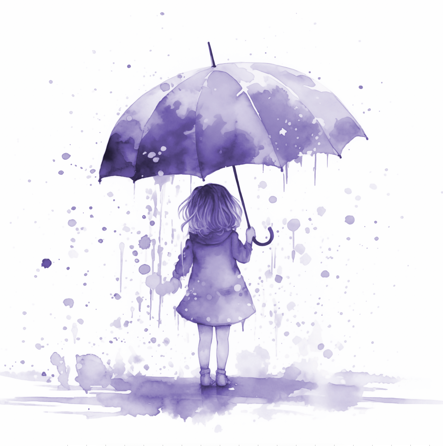 purple Umbrella Girl 