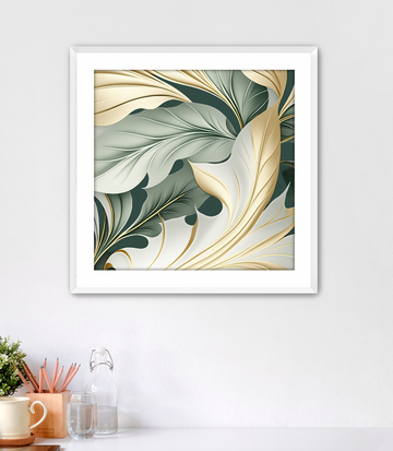 Sage Green Abstract - Framed Fine Art Print
