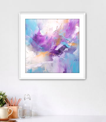Palette Knife Abstract Paint Muted - Framed Fine Art Print