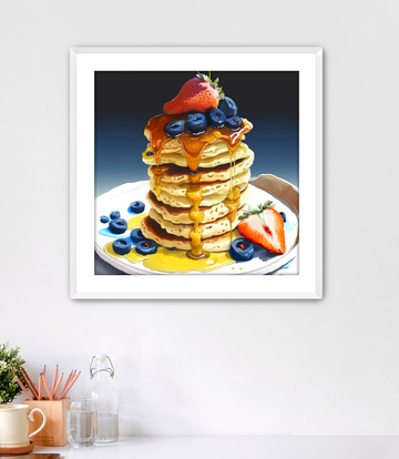 Stacked Pancakes - Framed Fine Art Print