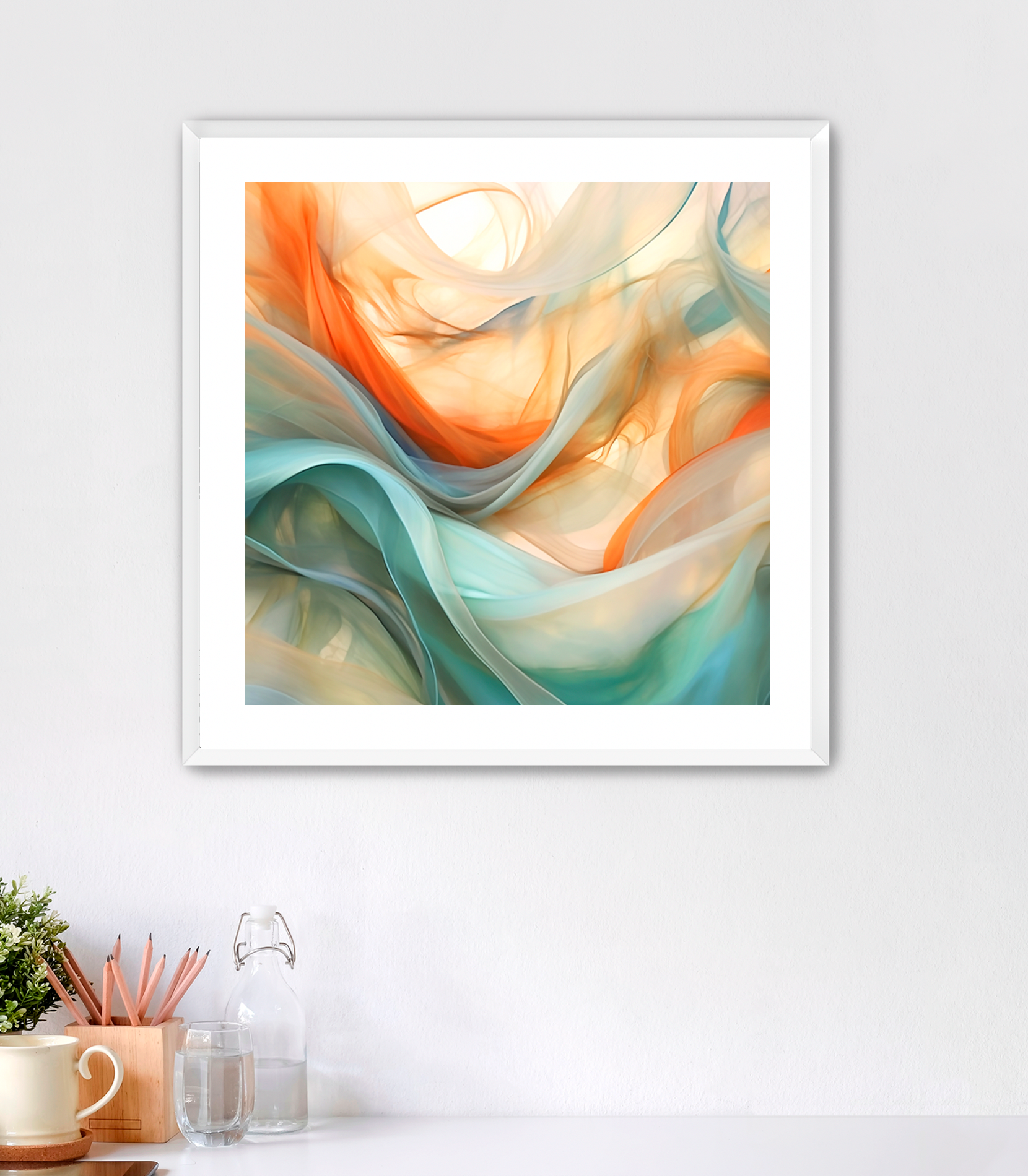 Translucent Silk Abstract - Framed Fine Art Print