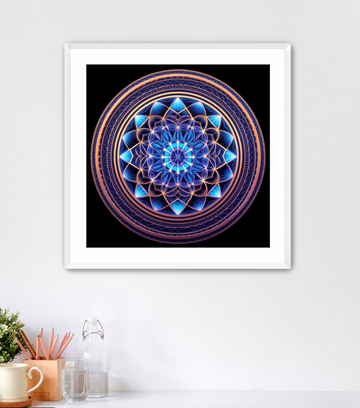 Holographic Mandala - Framed Fine Art Print