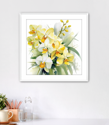 Yellow Orchids - Framed Fine Art Print