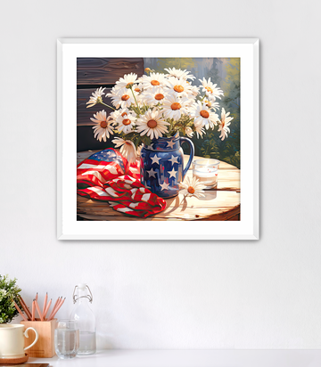 Americana Daisies - Framed Fine Art Print